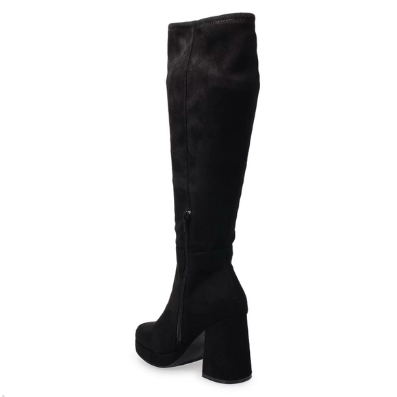 SO® Carina Suede Platform Women's Tall Boots-NEW - Picture 2 of 5